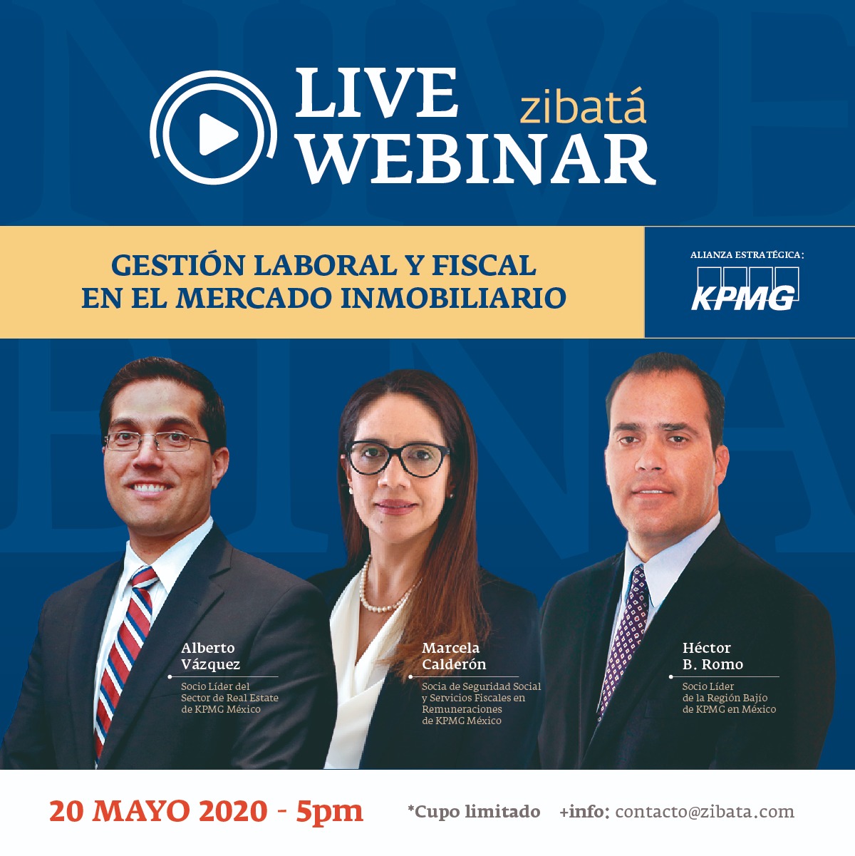 Live Webinar Zibatá – Gestión Laboral y Fiscal en el Mercado Inmobiliario